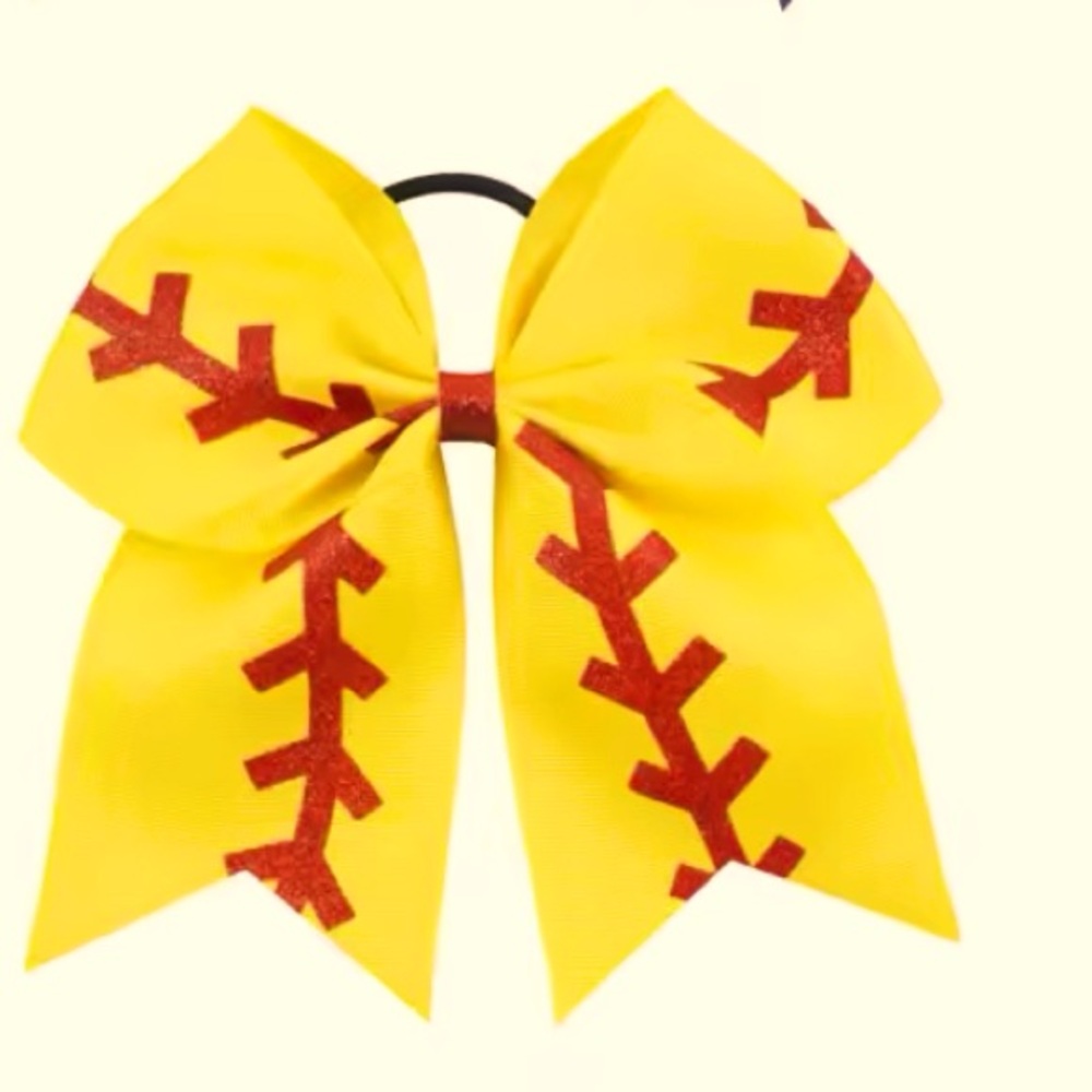 20 Glittery 7” Softball Hair Bows for the Whole Team!